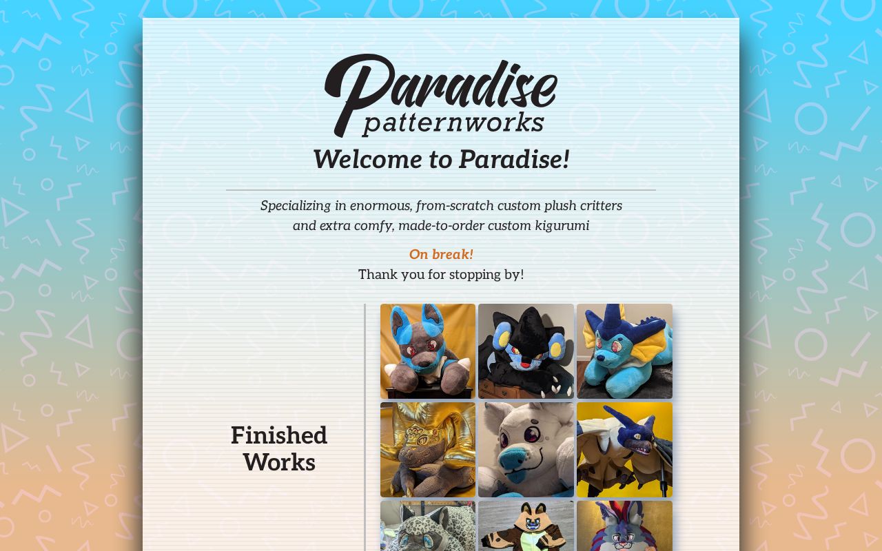 to Paradise Patternworks!